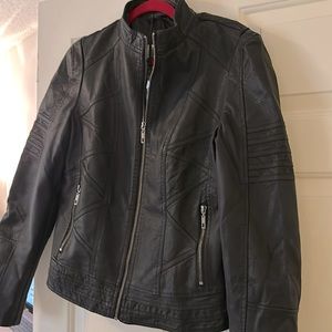 Jacket black- Moto vegan leather